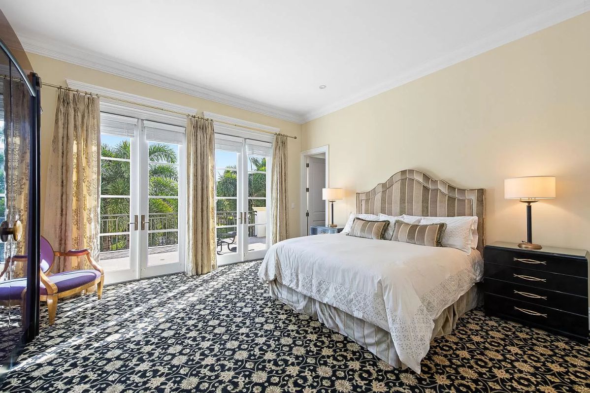 Here is a contemporary bedroom with an earthy color scheme and a modular storage bed. Hand-printed materials used in the bedroom's decor give it an old-fashioned feel. The traditional floor carpet style complements the other upholstered elements in this bedroom effectively. It is tucked away beneath the mattress, making it comfortable to move around the space.