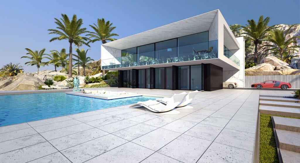 Conceptual Design of White Beach House by Alexander Zhidkov Architect