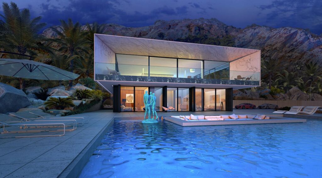 Conceptual Design of White Beach House by Alexander Zhidkov Architect