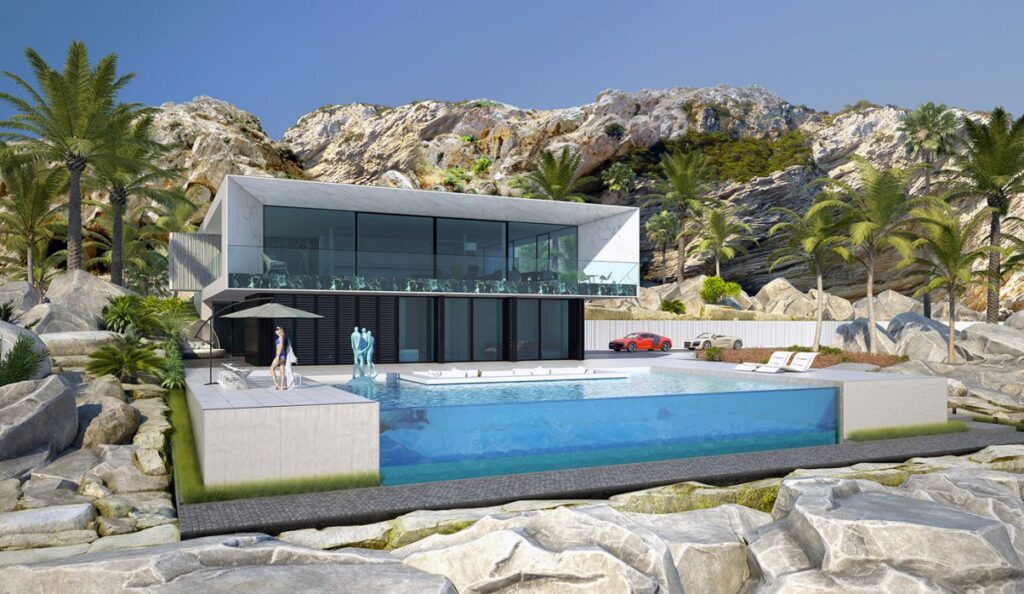 Conceptual Design of White Beach House by Alexander Zhidkov Architect 3