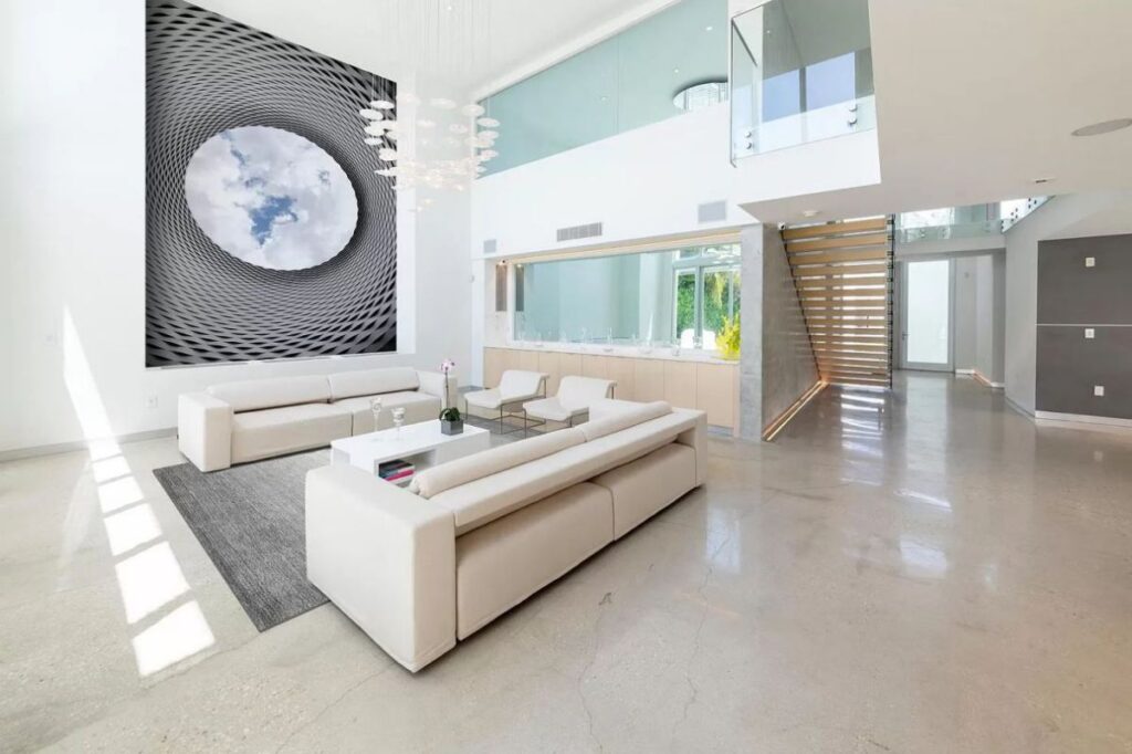 A $9,590,000 Bay Harbor Islands Home for Sale features Wide Bay Views