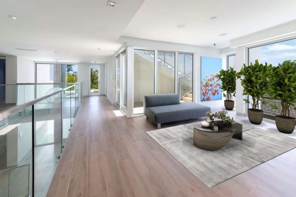 A $9,590,000 Bay Harbor Islands Home for Sale features Wide Bay Views