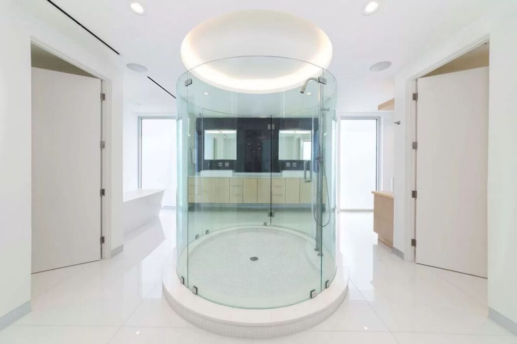 A $9,590,000 Bay Harbor Islands Home for Sale features Wide Bay Views