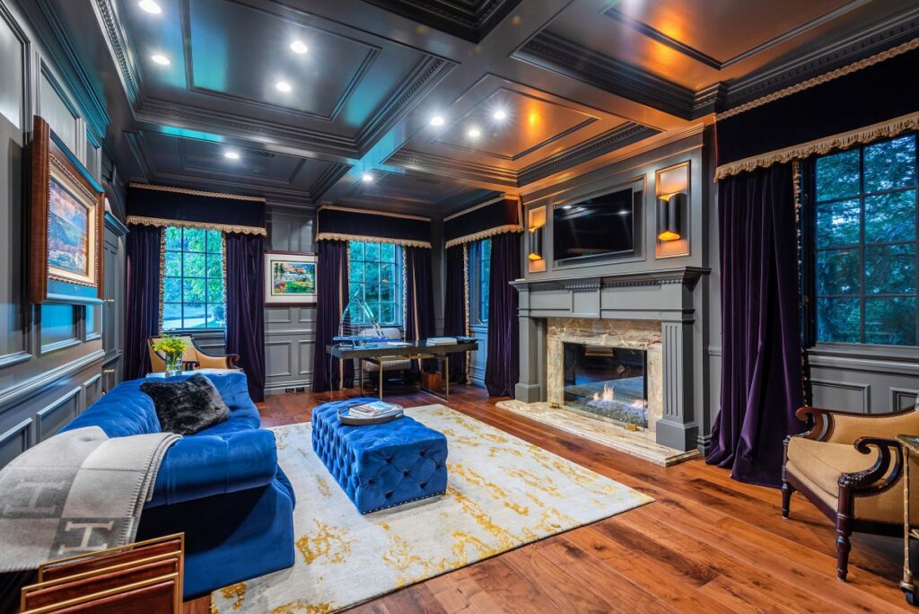 The Hamptons Style House is a Epic custom landmark estate with complete privacy and unobstructed fairway, lakes and mountain views now available for sale. This home located at 224 W Stafford Rd, Thousand Oaks, California; offering 5 bedrooms and 8 bathrooms with over 10,700 square feet of living spaces.