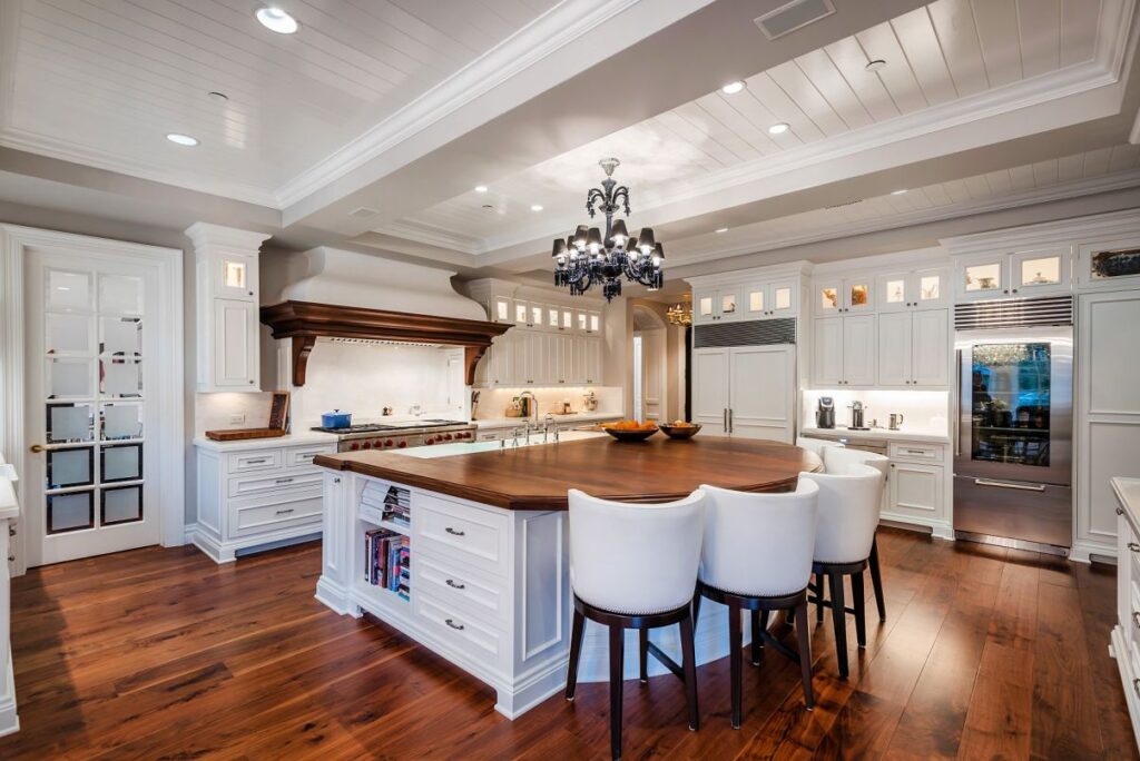 The Hamptons Style House is a Epic custom landmark estate with complete privacy and unobstructed fairway, lakes and mountain views now available for sale. This home located at 224 W Stafford Rd, Thousand Oaks, California; offering 5 bedrooms and 8 bathrooms with over 10,700 square feet of living spaces.