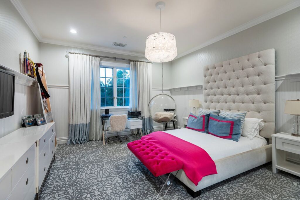 The Hamptons Style House is a Epic custom landmark estate with complete privacy and unobstructed fairway, lakes and mountain views now available for sale. This home located at 224 W Stafford Rd, Thousand Oaks, California; offering 5 bedrooms and 8 bathrooms with over 10,700 square feet of living spaces.