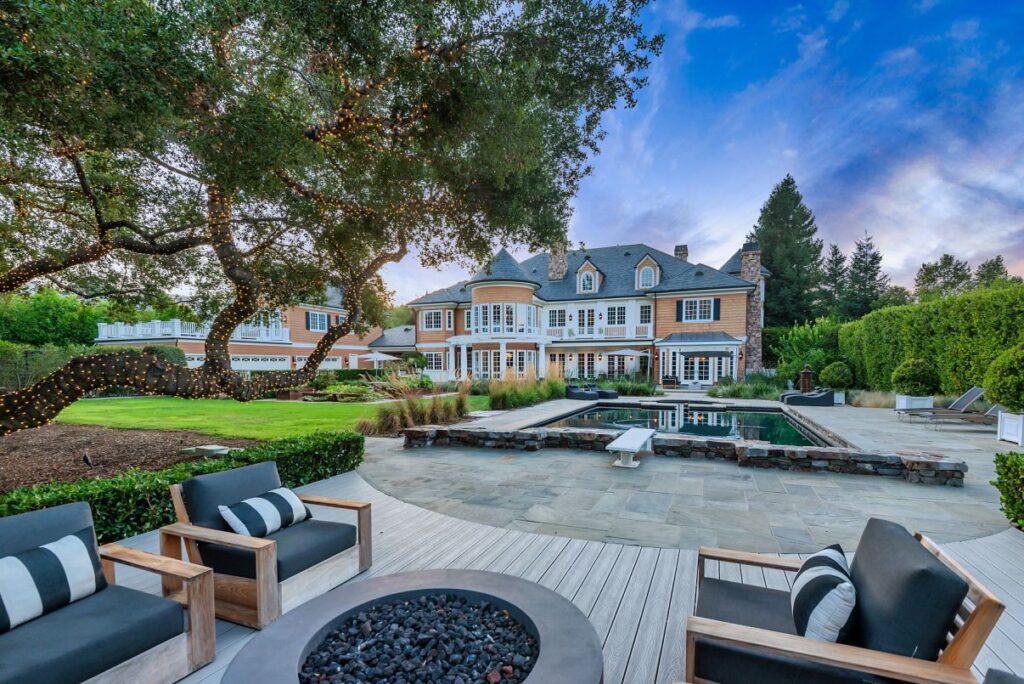 The Hamptons Style House is a Epic custom landmark estate with complete privacy and unobstructed fairway, lakes and mountain views now available for sale. This home located at 224 W Stafford Rd, Thousand Oaks, California; offering 5 bedrooms and 8 bathrooms with over 10,700 square feet of living spaces.