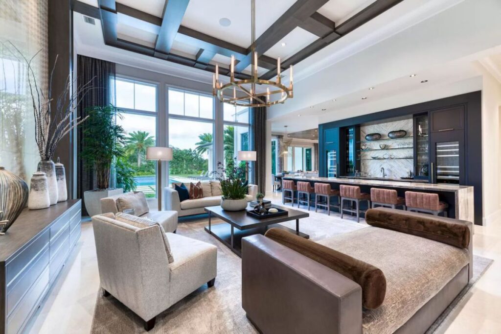 The Florida Home is an unique property with exquisite detail and impeccable design now available for sale. This home located at 111 Clipper Ln, Jupiter, Florida; offering 4 bedrooms and 8 bathrooms with over 7,700 square feet of living spaces. 