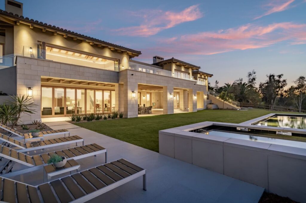 The Rancho Santa Fe Home is a luxurious 2020 modern architecture maximize the exceptional west-facing views now available for sale. This home located at 5870 San Elijo Ave, Rancho Santa Fe, California; offering 6 bedrooms and 9 bathrooms with over 8,500 square feet of living spaces.