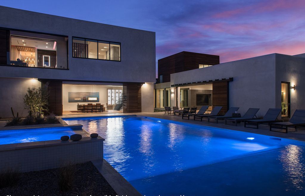 The Las Vegas House is an incredible residence with an interior design & construction platform elevated to new heights now available for sale. This home located at 6925 Stargazer Ridge Ct, Las Vegas, Nevada; offering 5 bedrooms and 6 bathrooms with over 6,000 square feet of living spaces.