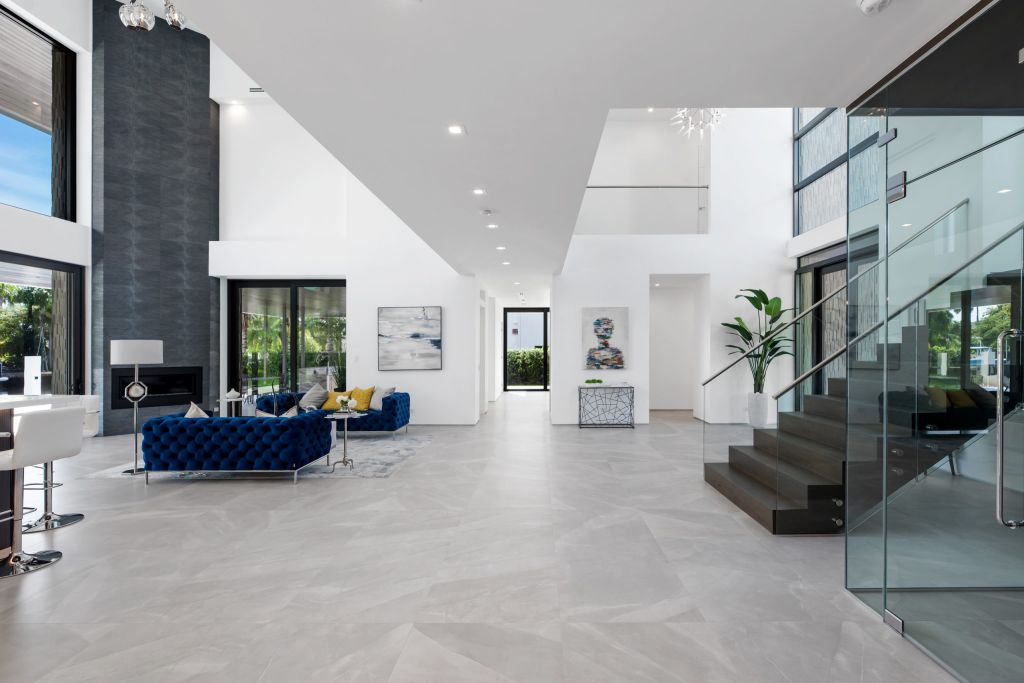 The Fort Lauderdale House is a luxurious property has amazing pool and waterfront views of stunning simplicity and sophistication now available for sale. This home located at 188 Nurmi Dr, Fort Lauderdale, Florida; offering 6 bedrooms and 7 bathrooms with over 7,500 square feet of living spaces.