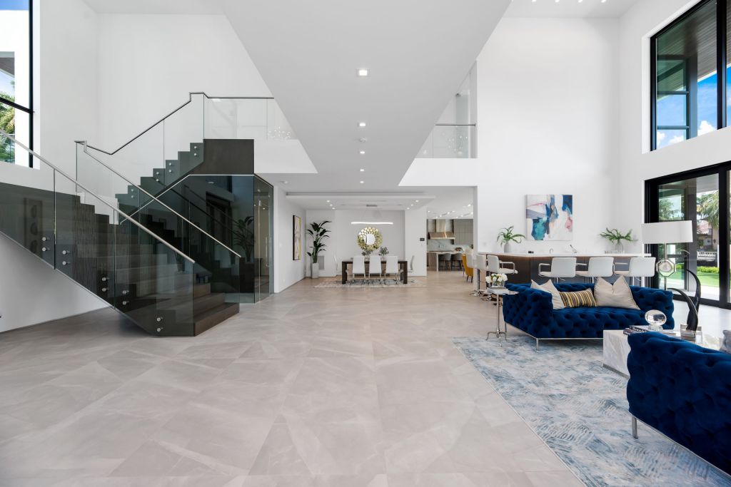 The Fort Lauderdale House is a luxurious property has amazing pool and waterfront views of stunning simplicity and sophistication now available for sale. This home located at 188 Nurmi Dr, Fort Lauderdale, Florida; offering 6 bedrooms and 7 bathrooms with over 7,500 square feet of living spaces.