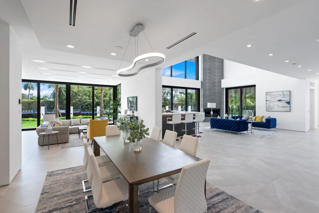 The Fort Lauderdale House is a luxurious property has amazing pool and waterfront views of stunning simplicity and sophistication now available for sale. This home located at 188 Nurmi Dr, Fort Lauderdale, Florida; offering 6 bedrooms and 7 bathrooms with over 7,500 square feet of living spaces.