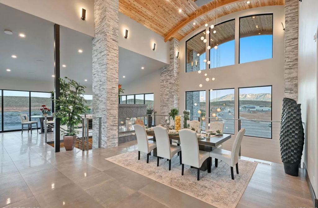 The Home in Utah is a luxurious home boasts the finest of finishes and taste in every square inch now available for sale. This home located at 3652 S Cypress Point Rd, Hurricane, Utah; offering 4 bedrooms and 5 bathrooms with over 6,000 square feet of living spaces.