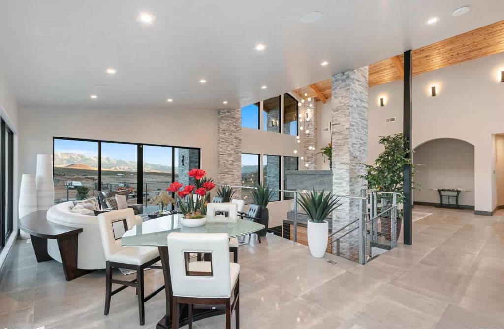 The Home in Utah is a luxurious home boasts the finest of finishes and taste in every square inch now available for sale. This home located at 3652 S Cypress Point Rd, Hurricane, Utah; offering 4 bedrooms and 5 bathrooms with over 6,000 square feet of living spaces.