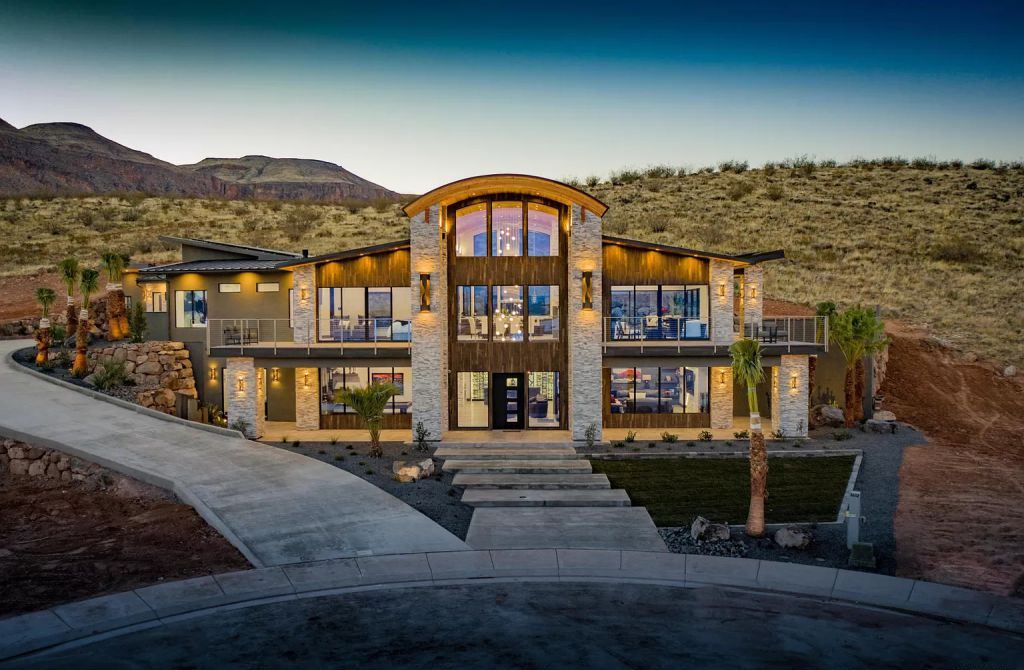 The Home in Utah is a luxurious home boasts the finest of finishes and taste in every square inch now available for sale. This home located at 3652 S Cypress Point Rd, Hurricane, Utah; offering 4 bedrooms and 5 bathrooms with over 6,000 square feet of living spaces.