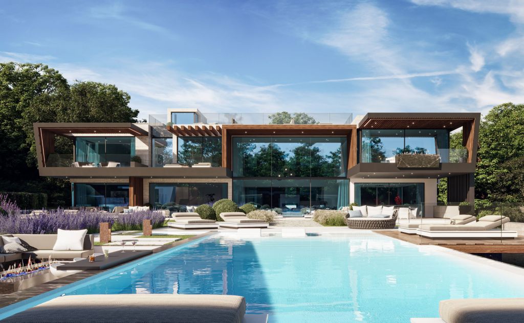 Design Concept of Villa Greenwich is a project located in Connecticut, United States was designed in concept stage by B8 Architecture and Design Studio in Modern style which is different to the traditional local architecture based in wooden construction.