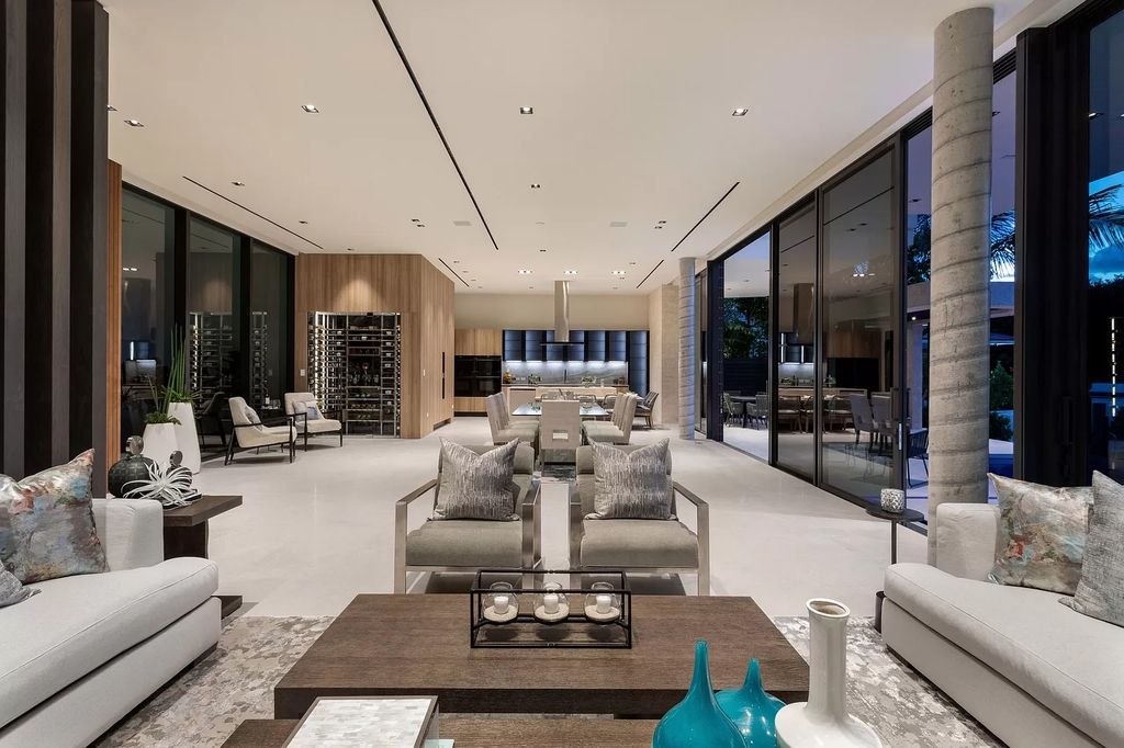 The Boca Raton House is an architectural deepwater estate in The Sanctuary with 3-levels of luxury and style now available for sale. This home located at 824 Pelican Point Cv, Boca Raton, Florida; offering 7 bedrooms and 10 bathrooms with over 7,300 square feet of living spaces.