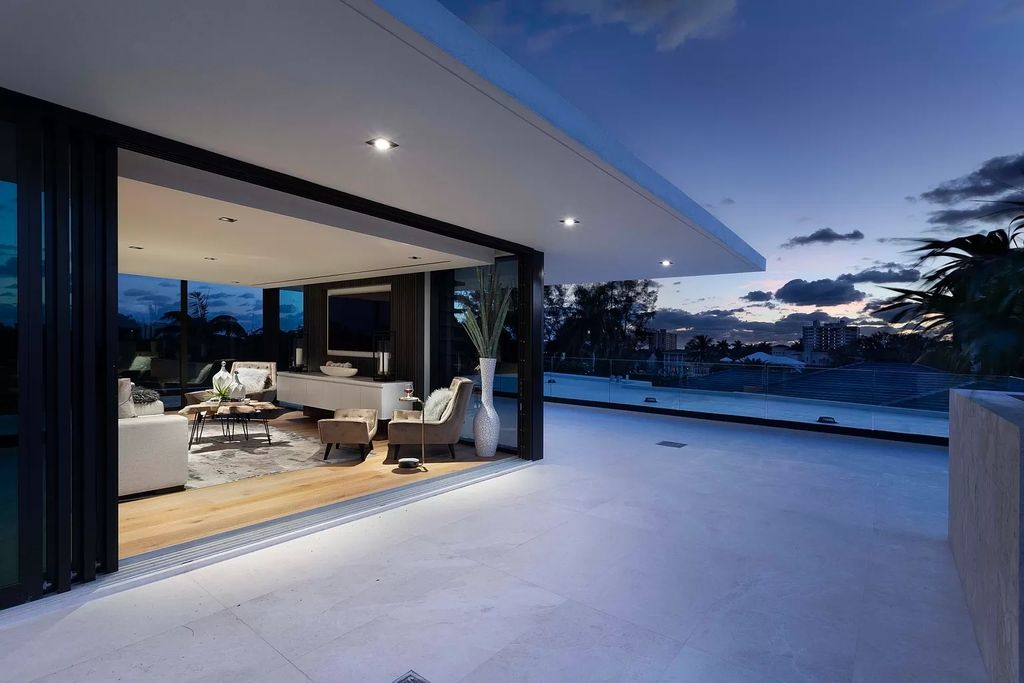 The Boca Raton House is an architectural deepwater estate in The Sanctuary with 3-levels of luxury and style now available for sale. This home located at 824 Pelican Point Cv, Boca Raton, Florida; offering 7 bedrooms and 10 bathrooms with over 7,300 square feet of living spaces.