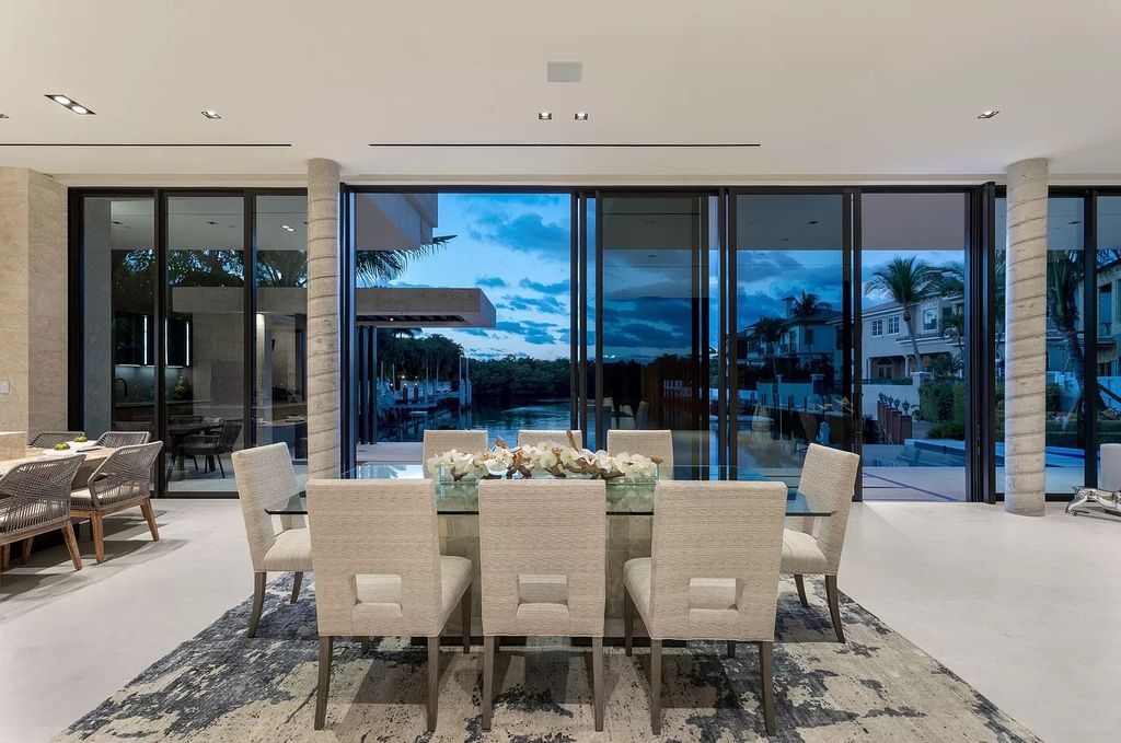 The Boca Raton House is an architectural deepwater estate in The Sanctuary with 3-levels of luxury and style now available for sale. This home located at 824 Pelican Point Cv, Boca Raton, Florida; offering 7 bedrooms and 10 bathrooms with over 7,300 square feet of living spaces.