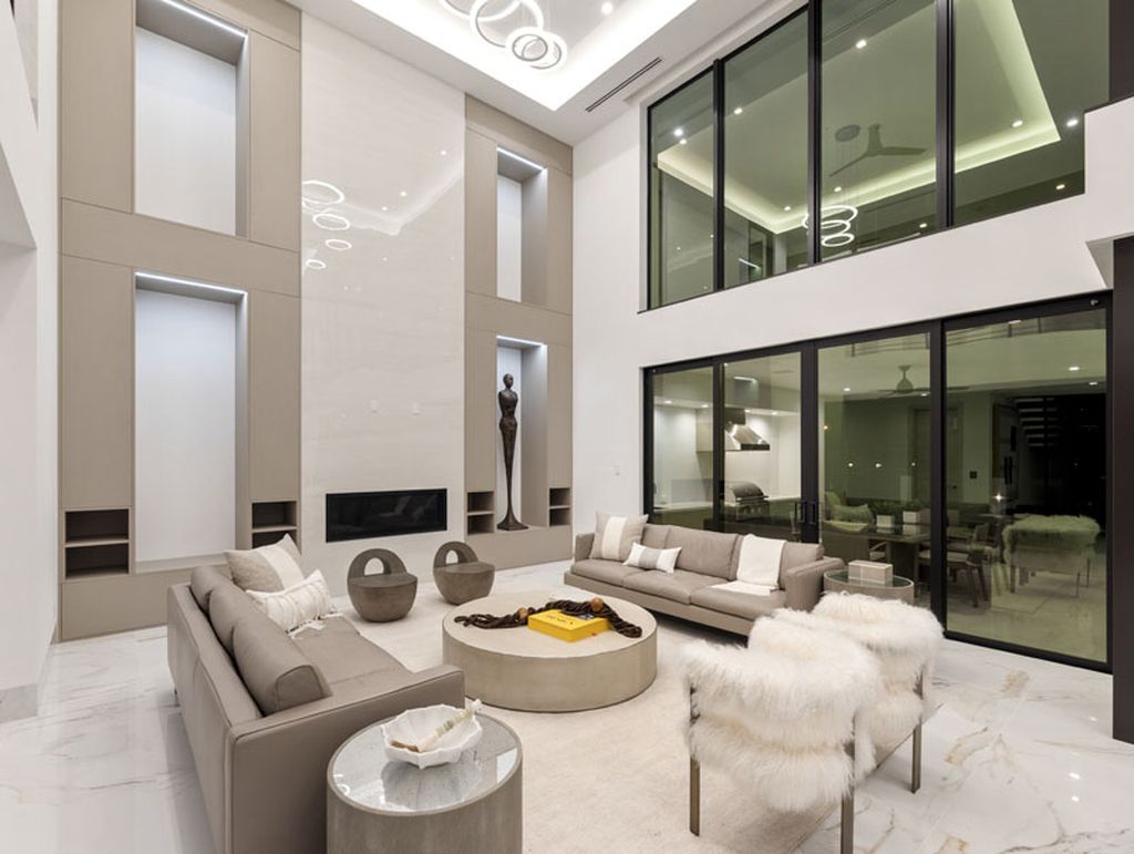 The Modern Home in Fort Lauderdale is a newly completed residence features the expansive covered area and intracoastal views now available for sale. This home located at 2519 Lucille Dr, Fort Lauderdale, Florida; offering 6 bedrooms and 8 bathrooms with over 6,900 square feet of living spaces. 