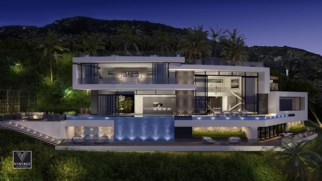 Conceptual Design of Curson Terrace Residence is a project located in prime Hollywood Hills, Los Angeles was designed in concept stage by Vantage Design Group; it offers unobstructed jet-liner views from Downtown Los Angeles to the Pacific Ocean.