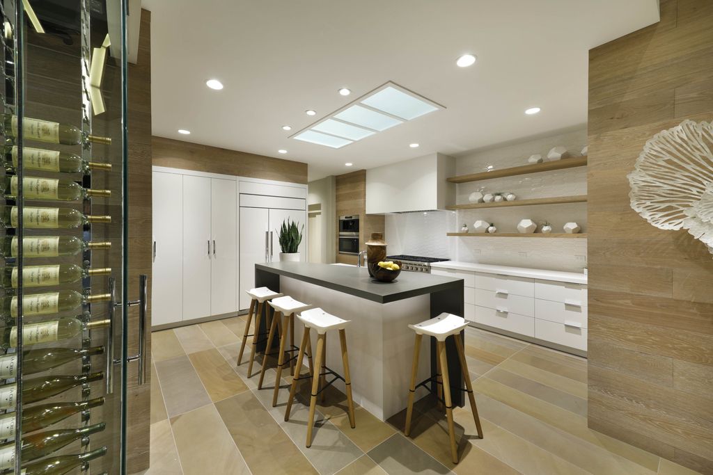 Desert Home in Desert Home, Arizona was designed by Candelaria Design in contemporary mountain style with 3 bedrooms and 4 bathrooms; this house offers luxurious living with high end finishes and smart amenities. 