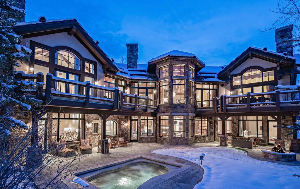 The Vail Mountain Chalet is a luxurious a classic European-inspired property with exclusive access to Vail Mountain now available for sale. This home located at 615 Forest Pl, Vail, Colorado; offering 7 bedrooms and 14 bathrooms with over 11,800 square feet of living spaces.