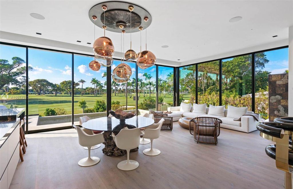 The Modern House in Miami Beach is a newly built tropical residence offering expansive western views of the La Gorce Country Club Golf Course now available for sale. This home located at 5470 La Gorce Dr, Miami Beach, Florida; offering 4 bedrooms and 4 bathrooms with over 3,600 square feet of living spaces.