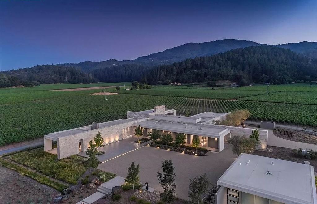 The Estate in California is an extraordinary Napa Valley property features wellness pavilion, sport court, infinity pool now available for sale. This home located at 1561 S Whitehall Ln, Saint Helena, California; offering 7 bedrooms and 11 bathrooms with over 14,000 square feet of living spaces.