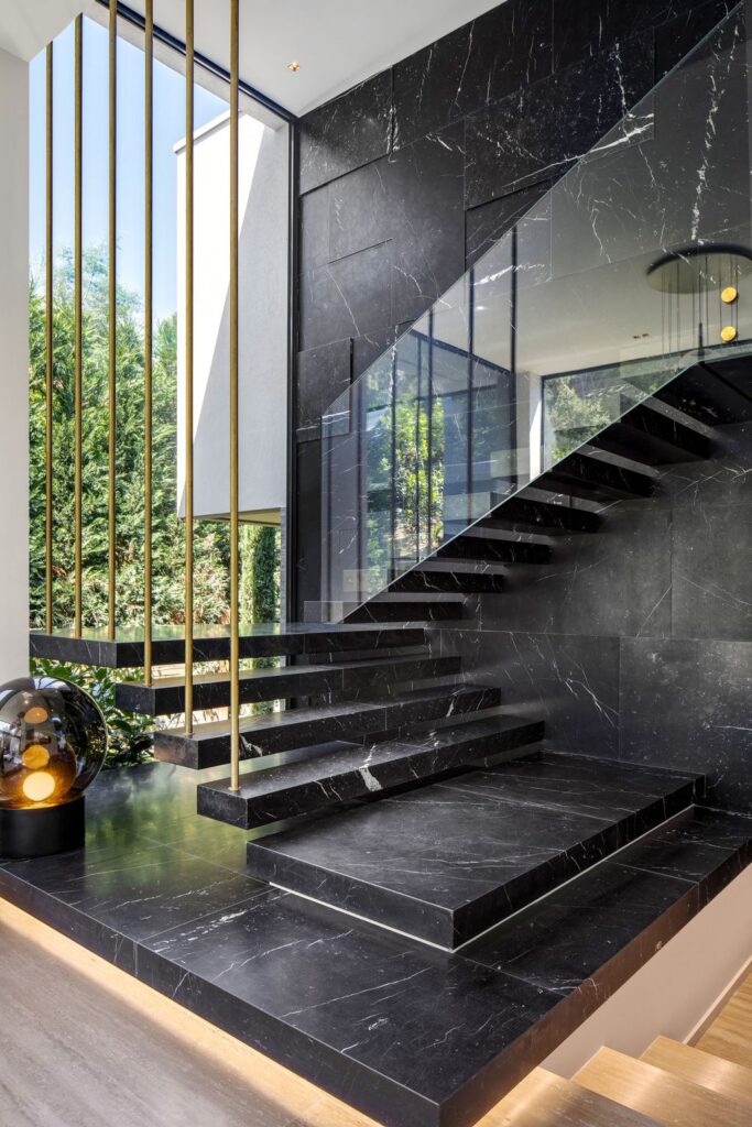Le Pine House in Saint Tropez, France was designed by SAOTA in Modern style is a contemporary interpretation of traditional Mediterranean Riviera architecture. This house offers luxurious living with high end finishes and smart amenities.