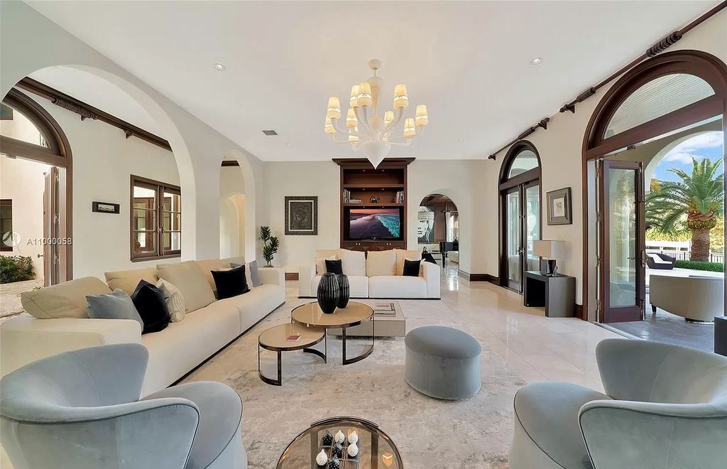 The Mediterranean Mansion is one of the largest waterfront estates on Sunset Islands offers abundance of private luxurious amenities now available for sale. This home located at 1525 W 24th St, Miami Beach, Florida; offering 7 bedrooms and 10 bathrooms with over 11,500 square feet of living spaces.