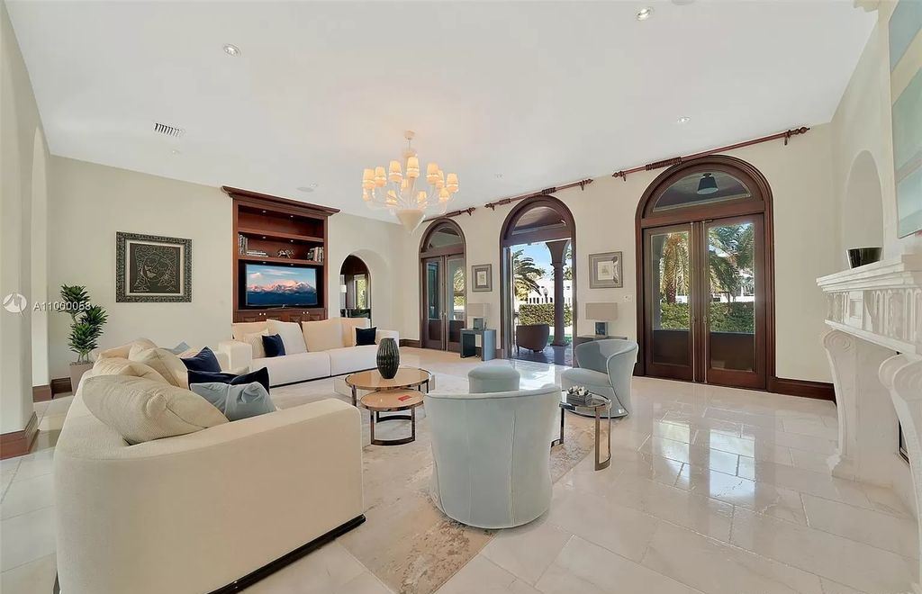 The Mediterranean Mansion is one of the largest waterfront estates on Sunset Islands offers abundance of private luxurious amenities now available for sale. This home located at 1525 W 24th St, Miami Beach, Florida; offering 7 bedrooms and 10 bathrooms with over 11,500 square feet of living spaces.