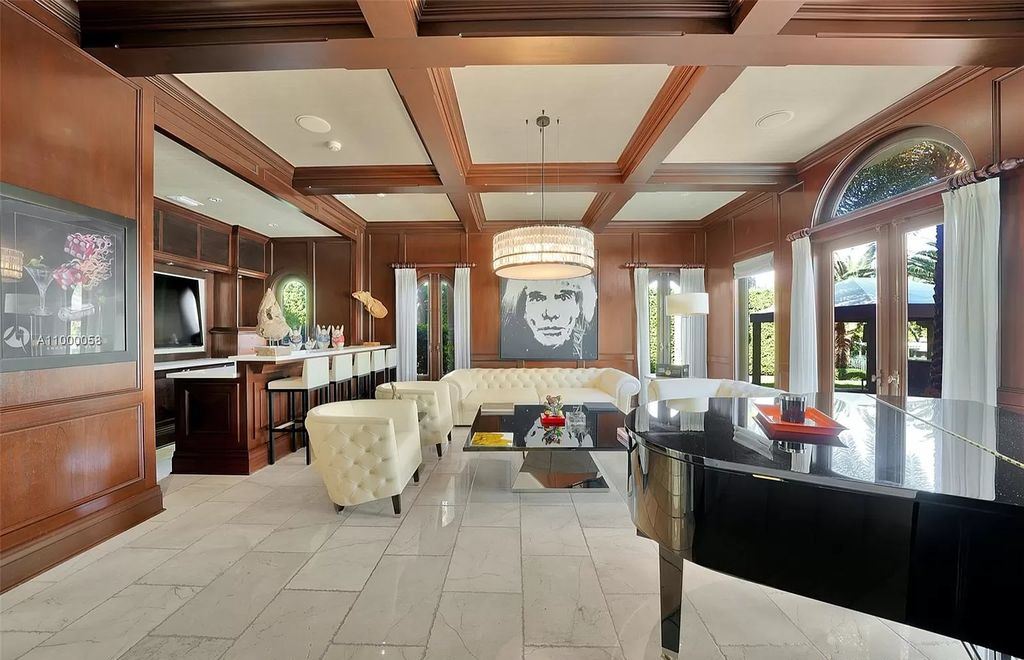 The Mediterranean Mansion is one of the largest waterfront estates on Sunset Islands offers abundance of private luxurious amenities now available for sale. This home located at 1525 W 24th St, Miami Beach, Florida; offering 7 bedrooms and 10 bathrooms with over 11,500 square feet of living spaces.