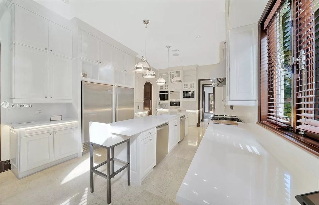 The Mediterranean Mansion is one of the largest waterfront estates on Sunset Islands offers abundance of private luxurious amenities now available for sale. This home located at 1525 W 24th St, Miami Beach, Florida; offering 7 bedrooms and 10 bathrooms with over 11,500 square feet of living spaces.