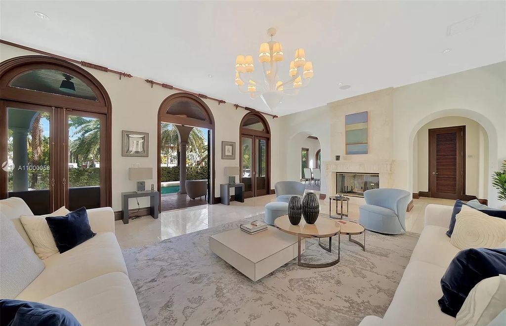 The Mediterranean Mansion is one of the largest waterfront estates on Sunset Islands offers abundance of private luxurious amenities now available for sale. This home located at 1525 W 24th St, Miami Beach, Florida; offering 7 bedrooms and 10 bathrooms with over 11,500 square feet of living spaces.