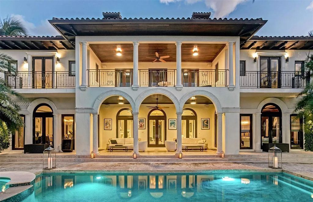 The Mediterranean Mansion is one of the largest waterfront estates on Sunset Islands offers abundance of private luxurious amenities now available for sale. This home located at 1525 W 24th St, Miami Beach, Florida; offering 7 bedrooms and 10 bathrooms with over 11,500 square feet of living spaces.