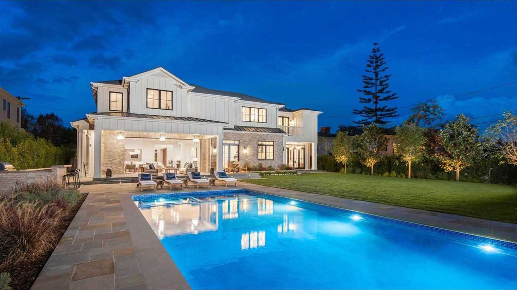 The New Construction Home in prestigious Brentwood Park features the highest caliber of finishes and spacious grounds now available for sale. This home located at 12730 Hanover St, Los Angeles, California; offering 8 bedrooms and 10 bathrooms with over 13,000 square feet of living spaces.