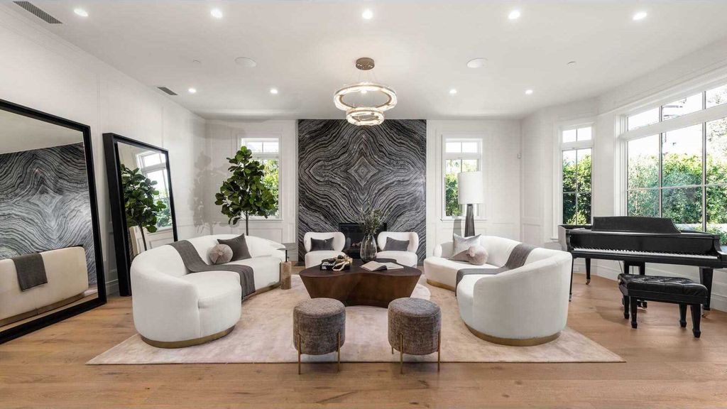 The New Construction Home in prestigious Brentwood Park features the highest caliber of finishes and spacious grounds now available for sale. This home located at 12730 Hanover St, Los Angeles, California; offering 8 bedrooms and 10 bathrooms with over 13,000 square feet of living spaces.