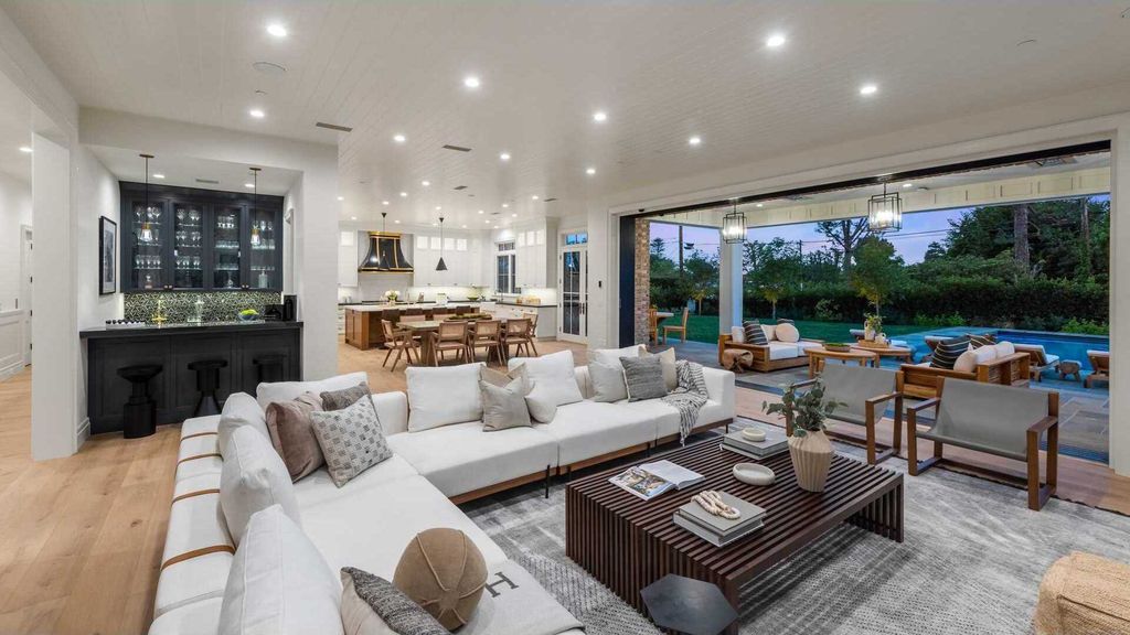 The New Construction Home in prestigious Brentwood Park features the highest caliber of finishes and spacious grounds now available for sale. This home located at 12730 Hanover St, Los Angeles, California; offering 8 bedrooms and 10 bathrooms with over 13,000 square feet of living spaces.