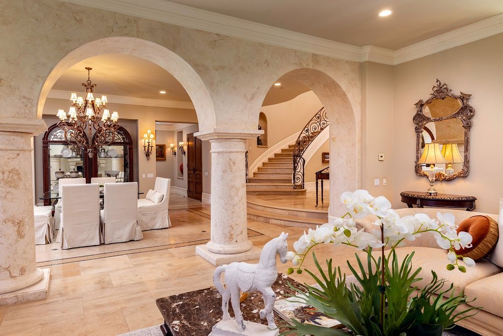 The Newport Coast Home boasts coastal southern California grandeur throughout on a front row unobstructed hilltop now available for sale. This home located at 7 Sailcrest, Newport Coast, California; offering 7 bedrooms and 8 bathrooms with over 9,800 square feet of living spaces.