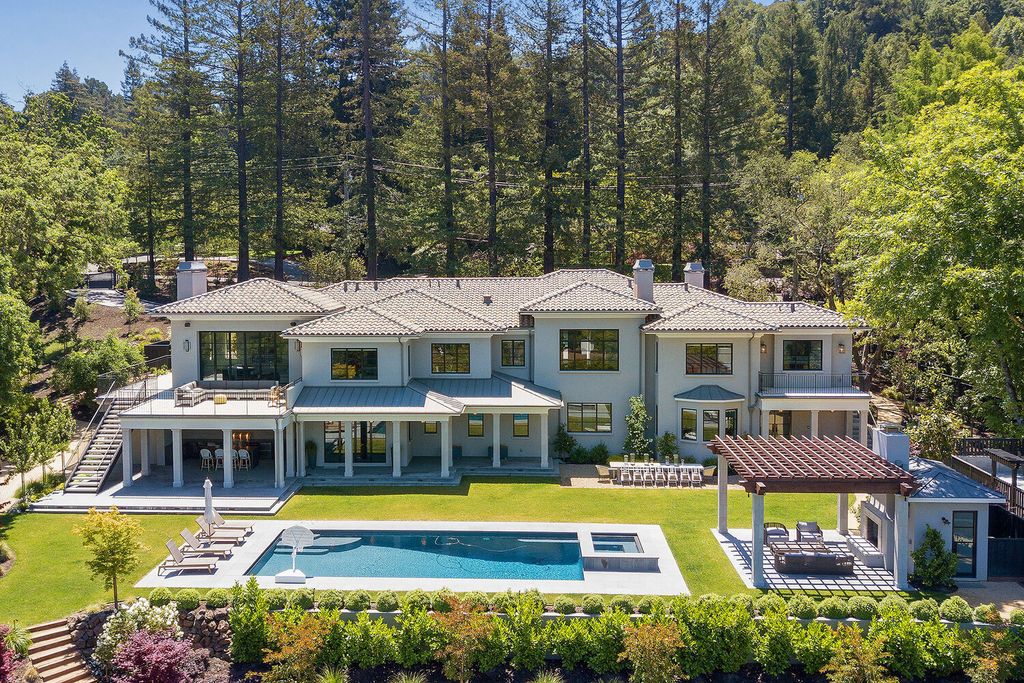 The Home in Orinda is a resort like estate where perfect design meets exquisite taste and unparalleled craftsmanship now available for sale. This home located at 519 Miner Rd, Orinda, California; offering 5 bedrooms and 9 bathrooms with over 7,000 square feet of living spaces. 