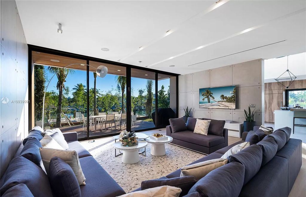 The Miami Beach Home is a new construction modern masterpiece located within the serene gated community of Normandy Isle now available for sale. This home located at 770 S Shore Dr, Miami Beach, Florida; offering 4 bedrooms and 5 bathrooms with over 5,000 square feet of living spaces.