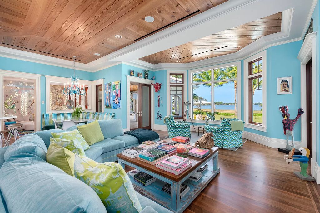 The Waterfront Estate is a Bermuda-Colonial style home has endless wide-water views of the St. Lucie River and Inlet now available for sale. This home located at 3015 SE Saint Lucie Blvd, Stuart, Florida; offering 4 bedrooms and 7 bathrooms with over 7,700 square feet of living spaces.