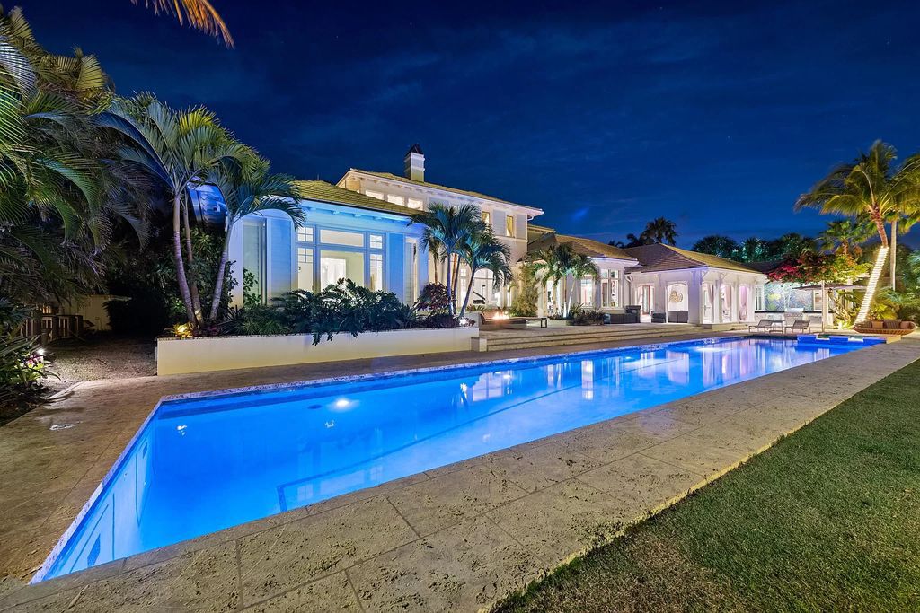 The Waterfront Estate is a Bermuda-Colonial style home has endless wide-water views of the St. Lucie River and Inlet now available for sale. This home located at 3015 SE Saint Lucie Blvd, Stuart, Florida; offering 4 bedrooms and 7 bathrooms with over 7,700 square feet of living spaces.
