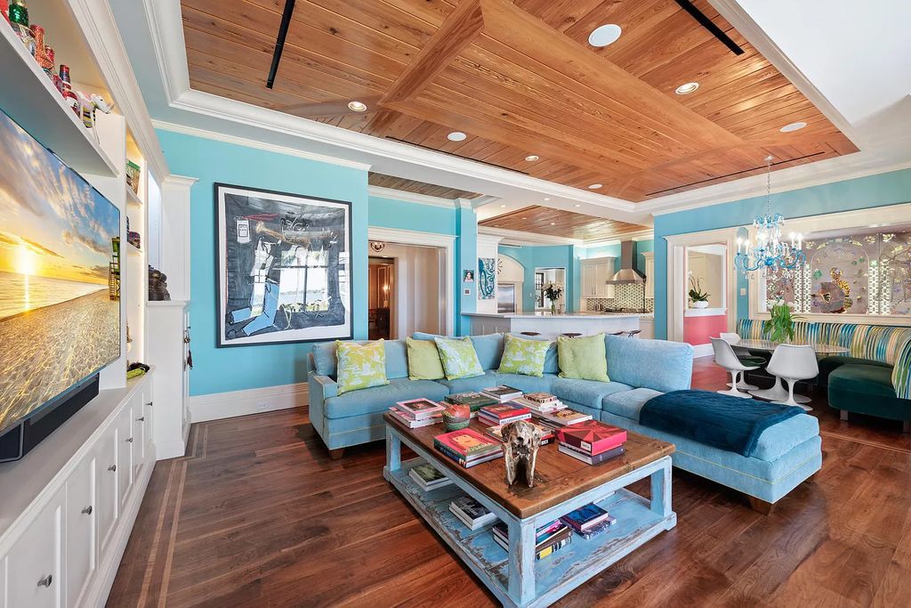 The Waterfront Estate is a Bermuda-Colonial style home has endless wide-water views of the St. Lucie River and Inlet now available for sale. This home located at 3015 SE Saint Lucie Blvd, Stuart, Florida; offering 4 bedrooms and 7 bathrooms with over 7,700 square feet of living spaces.