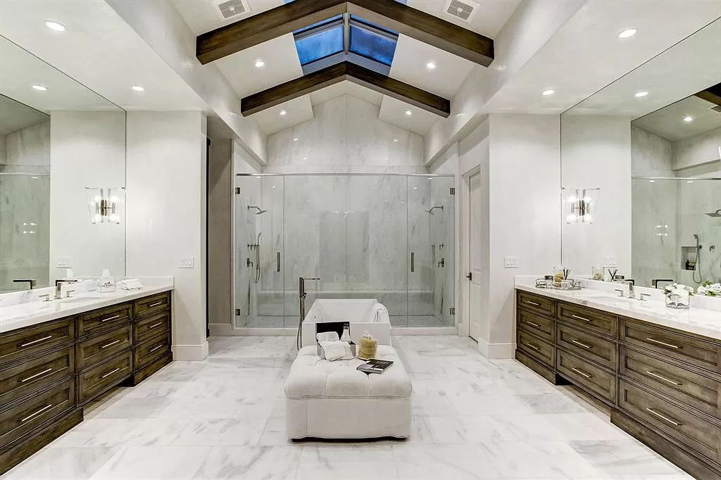 The Home in Houston is an English countryside styled estate in prestigious Tanglewood neighborhood featuring timeless architecture now available for sale. This home located at 5554 Longmont Dr, Houston, Texas; offering 4 bedrooms and 7 bathrooms with over 9,100 square feet of living spaces. 