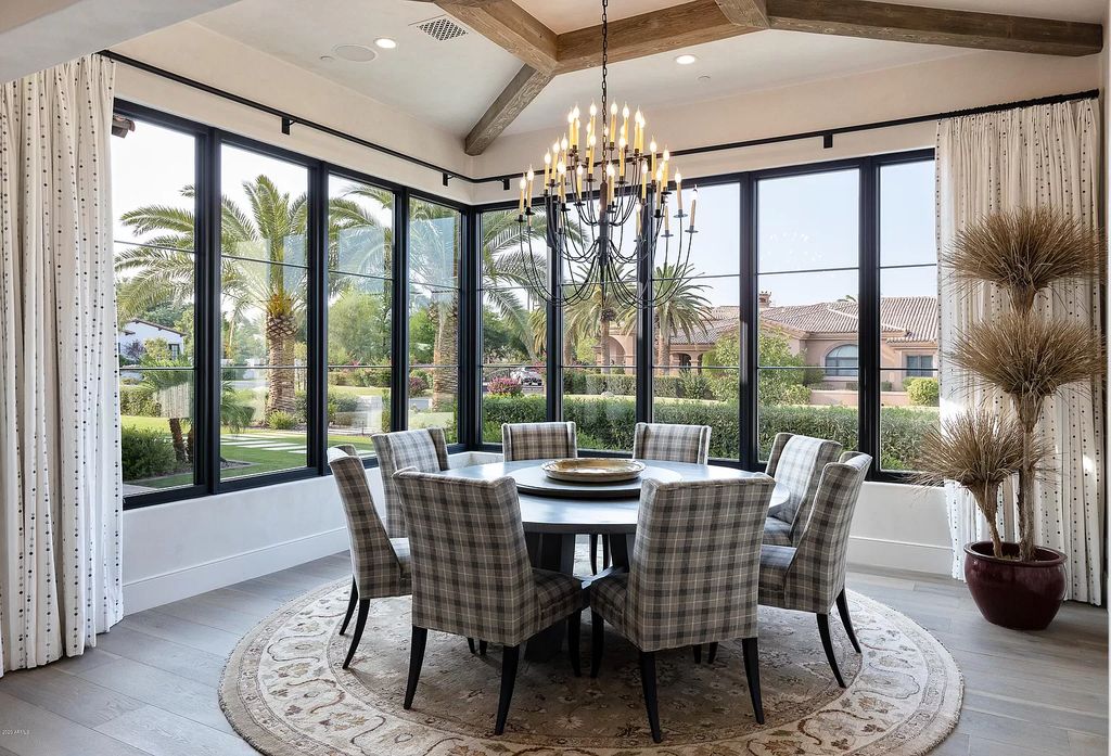 The Modern Hacienda in Coveted Paradise Valley is a luxurious custom home with remarkable quality & workmanship now available for sale. This home located at 5353 E Sanna St, Paradise Valley, Arizona; offering 5 bedrooms and 6 bathrooms with over 6,600 square feet of living spaces.