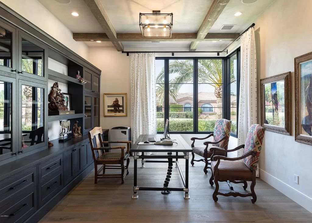 The Modern Hacienda in Coveted Paradise Valley is a luxurious custom home with remarkable quality & workmanship now available for sale. This home located at 5353 E Sanna St, Paradise Valley, Arizona; offering 5 bedrooms and 6 bathrooms with over 6,600 square feet of living spaces.