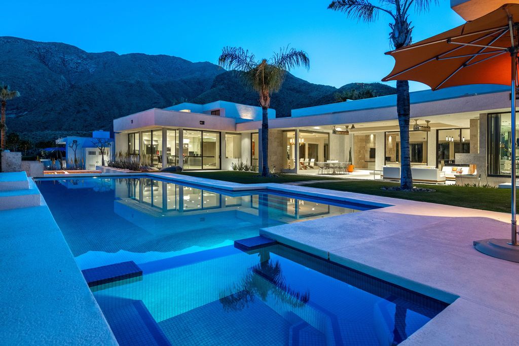 The Palm Springs Hills Modern Home is a iconic estate by John Walling and McCallum with incredible mountain and valley views now available for sale. This home located at 700 W Stevens Rd, Palm Springs, California; offering 6 bedrooms and 8 bathrooms with over 13,000 square feet of living spaces.